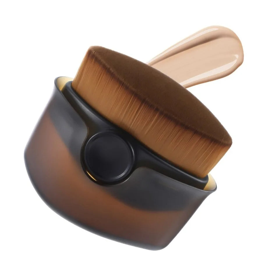 6-in-1 Makeup Brush, All-in-One Foundation Blush Powder Brush for Liquid Cream, Includes Travel Case, Face & Body