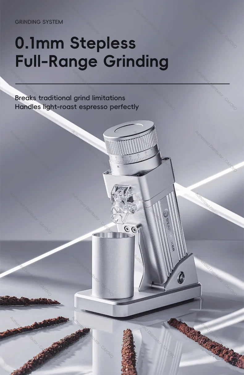 STARSEEKER E55Pro Portable Stainless Steel 55MM Conical Burr Electric Coffee Grinder for Office Home