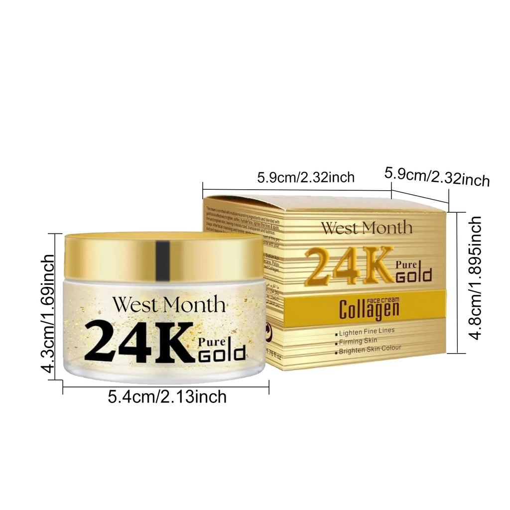 24k Collagen Cream - Reduces Fine Lines, Brightens Skin, Firms, and Anti-Wrinkle Cream