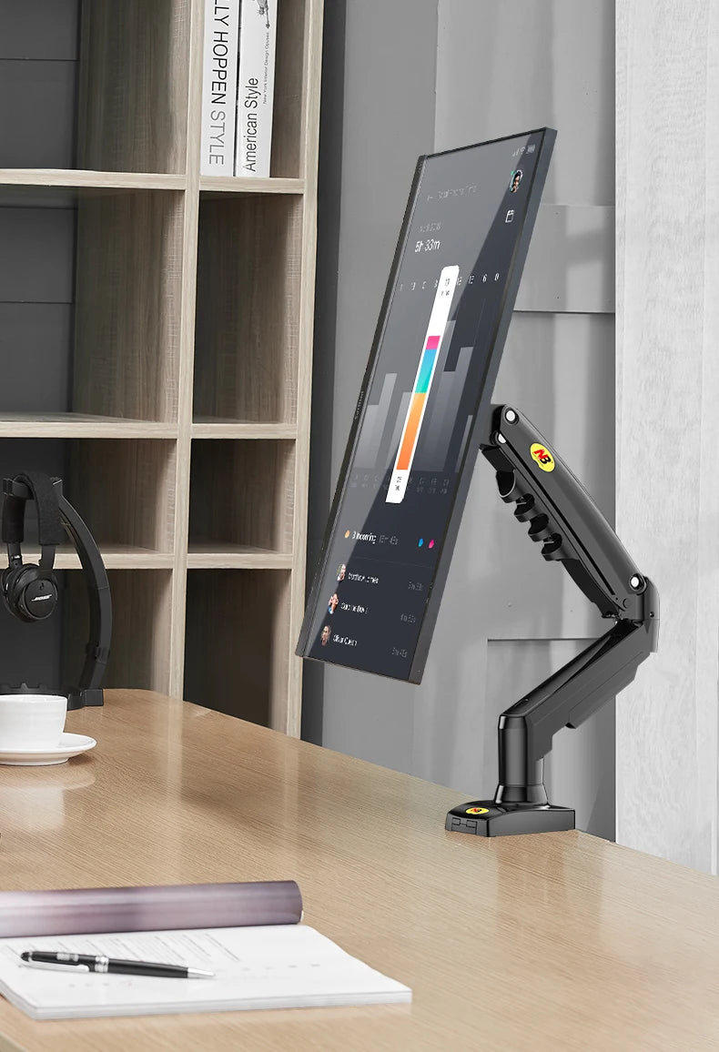 NEW NB F80 2-9kg Popular 17"30" Monitor Screen Desktop Stand Computer Bracket Gas Spring Long Arm Clamp Grommet Hole 360 Rotate