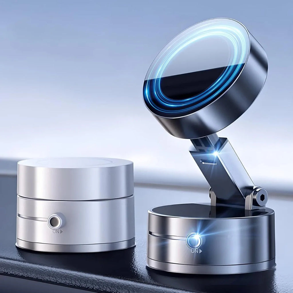 Car/Mirror/Gym Vacuum Suction Fold Magnetic Phone Holder 360 Rotation Suction Cup Car Phone Stand Mount For Magsafe iPhone 16~12