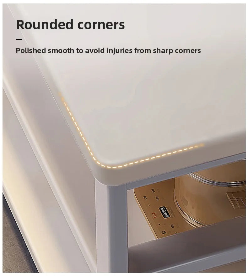 Kitchen Storage Shelf Metal Frame Organizer Stand for Microwave Oven Pantry Furniture for Home Dining Room Restaurant