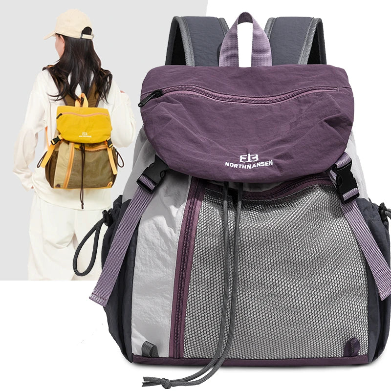 Fashion Commuter Backpack Female Waterproof Nylon Daypack Women Large Capacity School Bag for Girls Lightweight Travel Knapsack