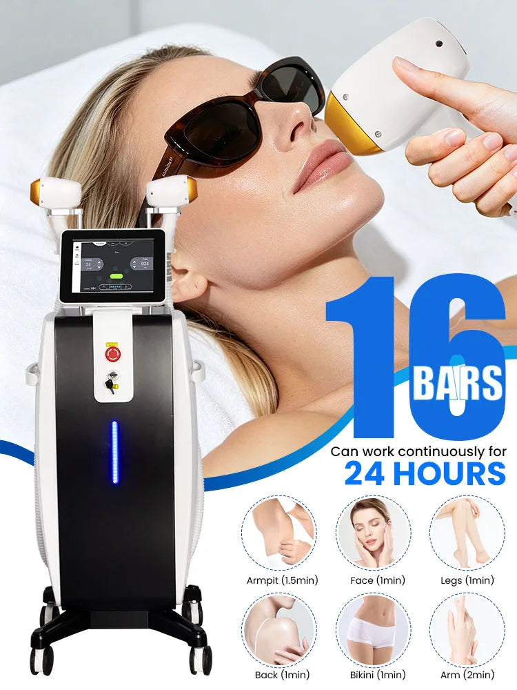 Professional 808nm diode hair removal machinePermanent Hair Removal equipment, Private and Painless Full body Hair Removal