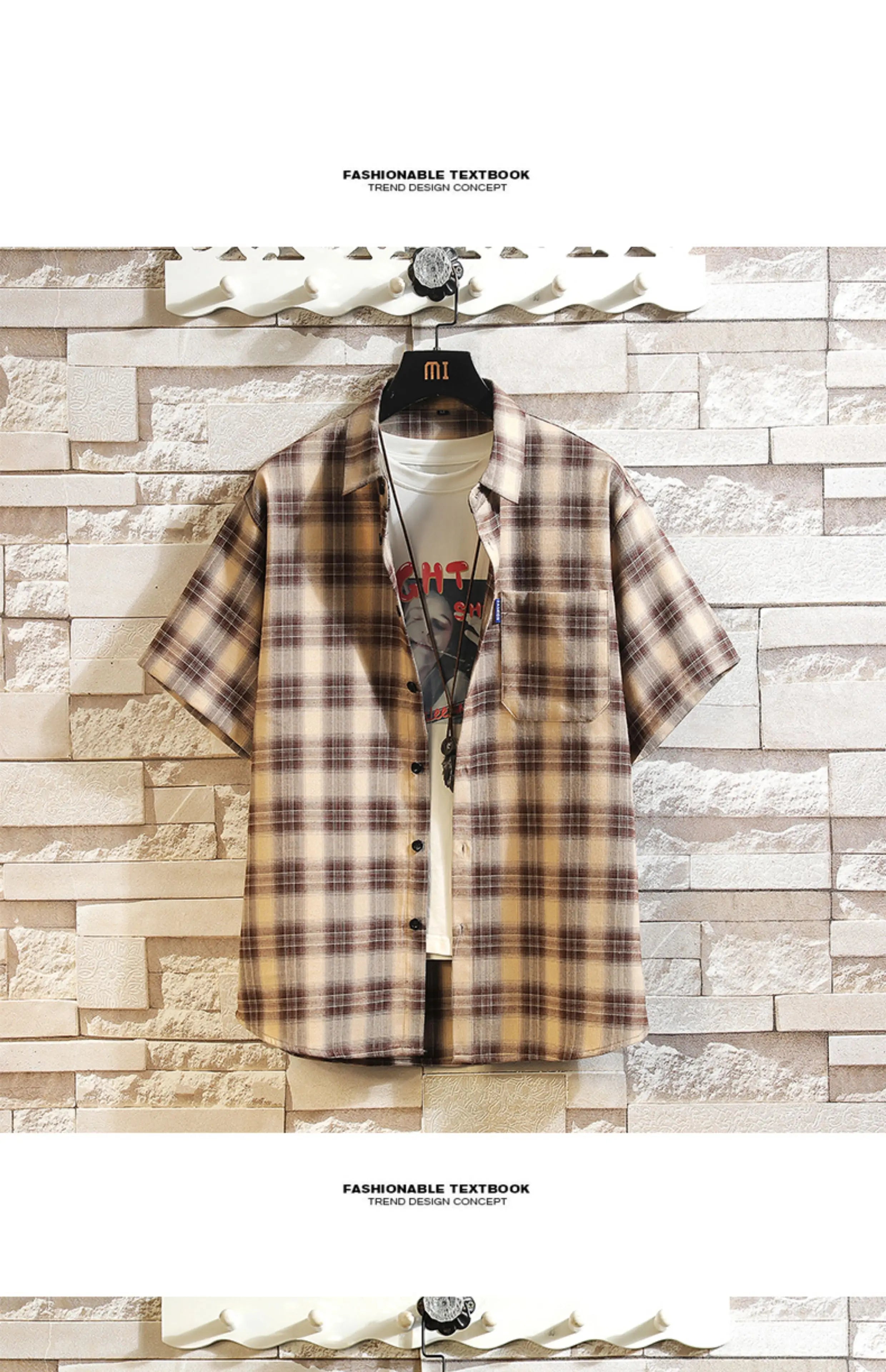 New Men's Shirts Casual Loose Designer Plaid Short Sleeve Shirts Mens Clothing Trend Social Mens Office Shirt Daily Work 5XL