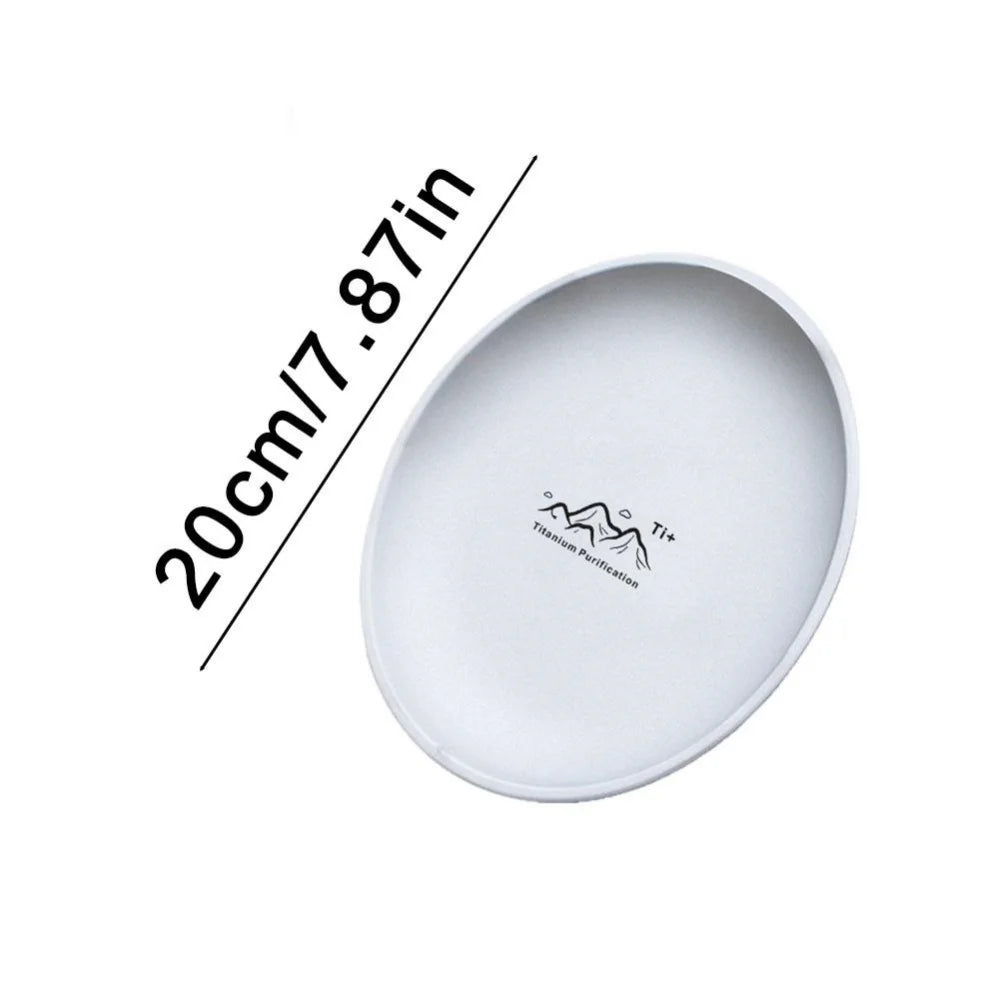 Camping Plate Lightweight Camping Plate For Barbecue Home Dinnerware Round Frosted Picnic Gear Reusable Tableware
