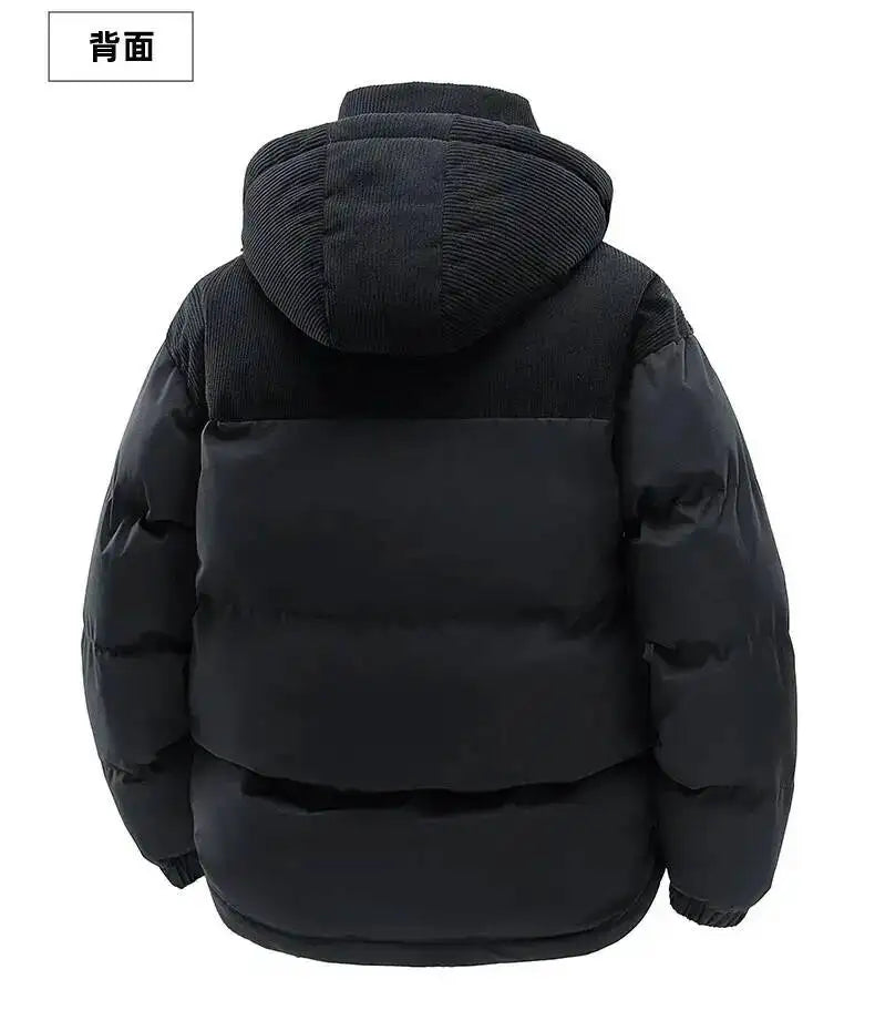 Men's Winter Thickened Cotton-Padded Jacket With Fleece Warm Cold-Proof 2025 Trendy Cotton-Padded Coat For Men