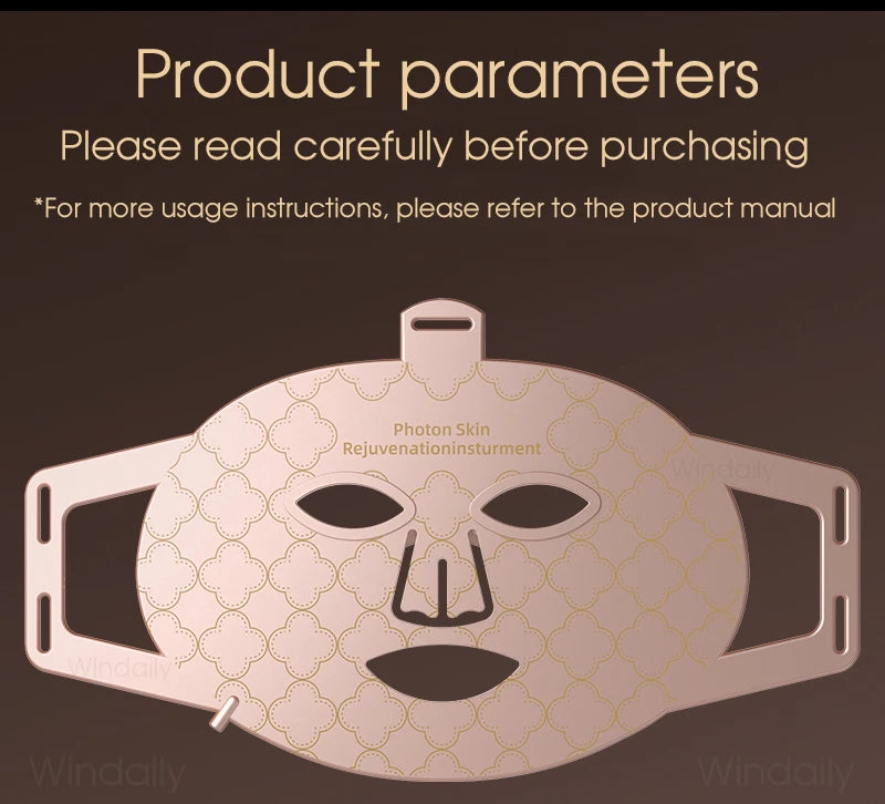 7 Colors Photon Skin Rejuvenation Red LED Light Therapy Face Mask Near Infrared 850nm Silicone Soft Facial Mask Skin Care Device