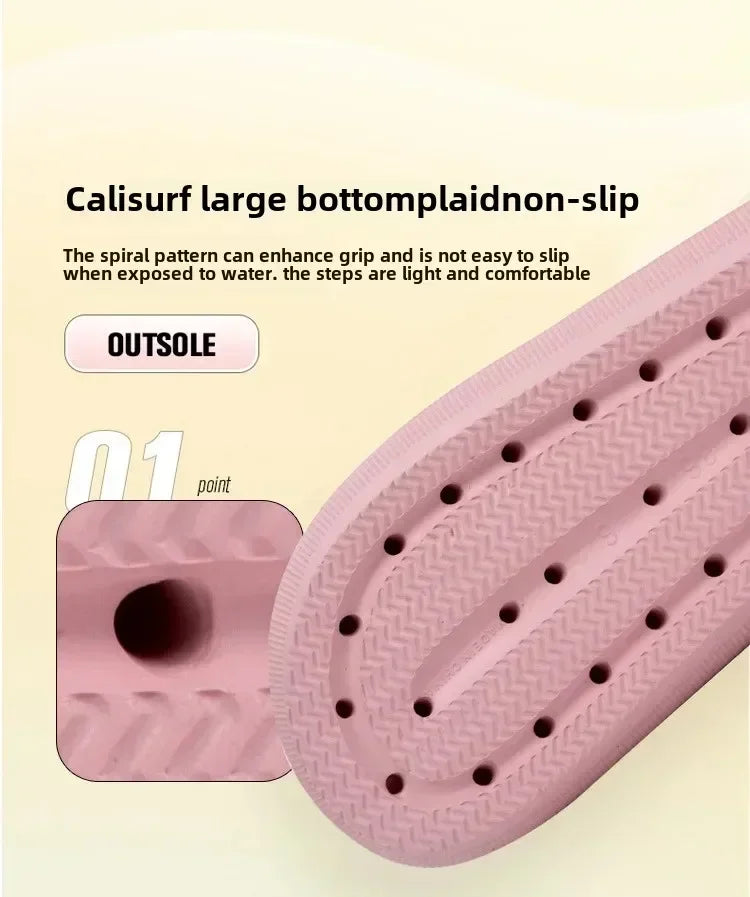Women Summer Adjustable Sandals Bathroom Home Slippers Outdoor Beach Slides Cloud Casual Soft Flip Flops Non Slip Men Male House