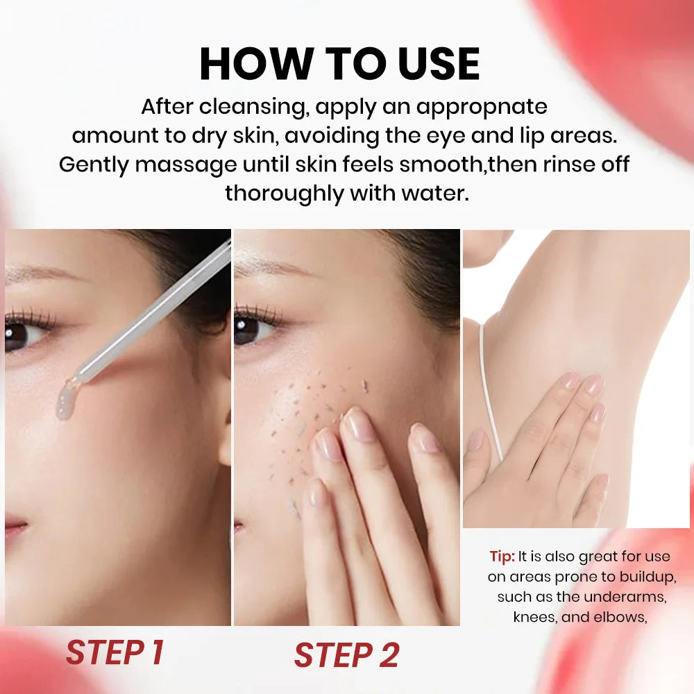 80ml Rice Peeling Lotion Oil with Hypochlorous Acid Exfoliating Bleaching Dark Skin Whitening Nourishing Moisturizing Skin Care