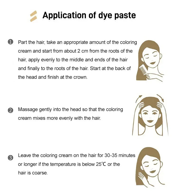 Plant hair dye Hazelnut Ash Brown Non-Bleaching Dye Cream Permanent Hair Color Instant Dye for Hair