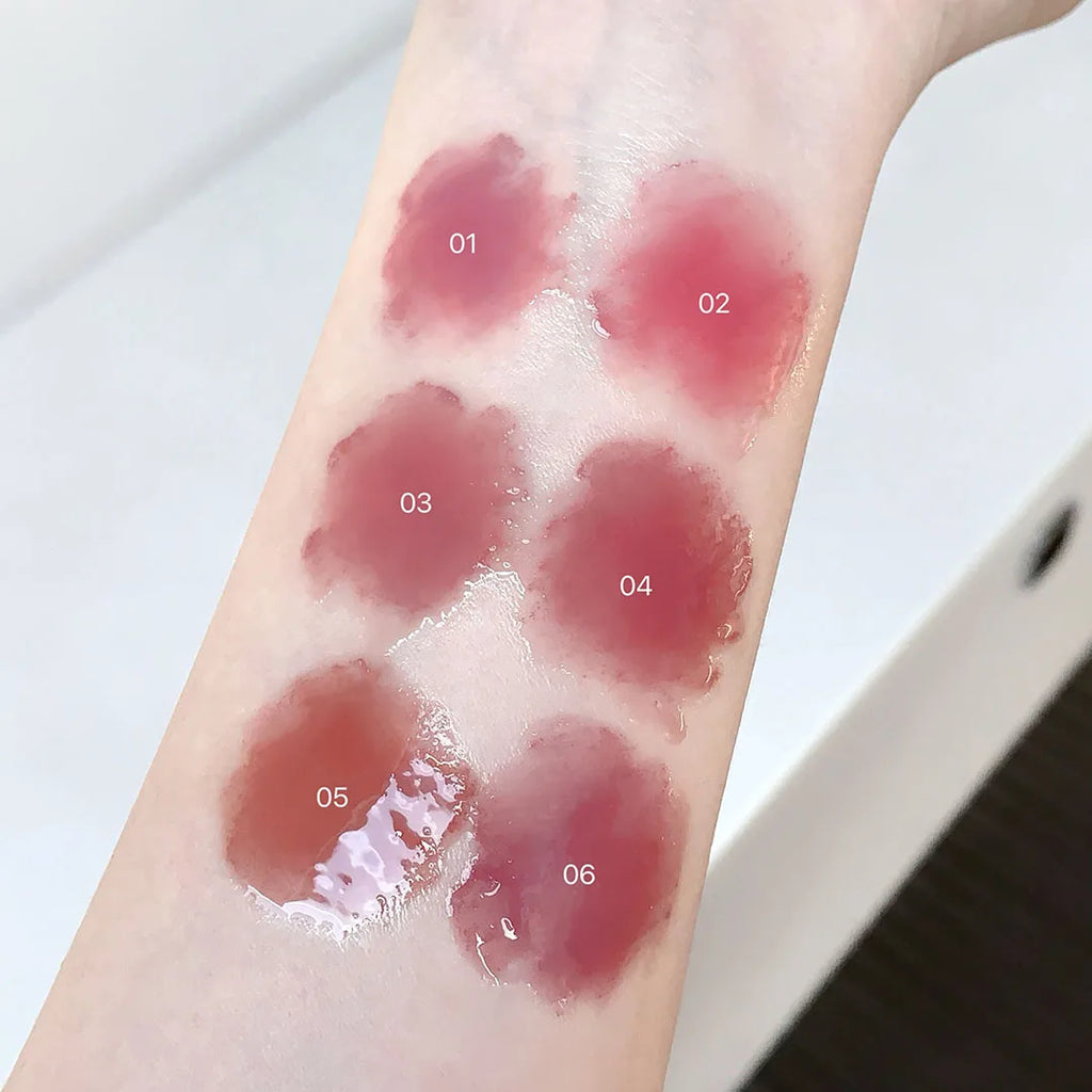 Halo-dyeing Tinted Lip Gloss Crystal Jelly Moisturizing Waterproof Mirror Water Glass Lip Gloss Transparent Color Cosmetics Gift
