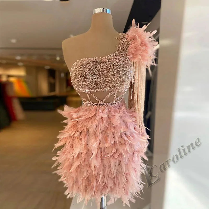 Caroline Modern Mermaid Prom Dresses for Women with Cloak Beads Crystals High Neck Formal Evening Vestidos De Gala Drop Shipping