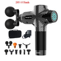 24V Professional Massage Gun With Hot And Cold Compress Electric 12Head High Frequency Fascia Gun Deep Tissue Neck Relax Fitness