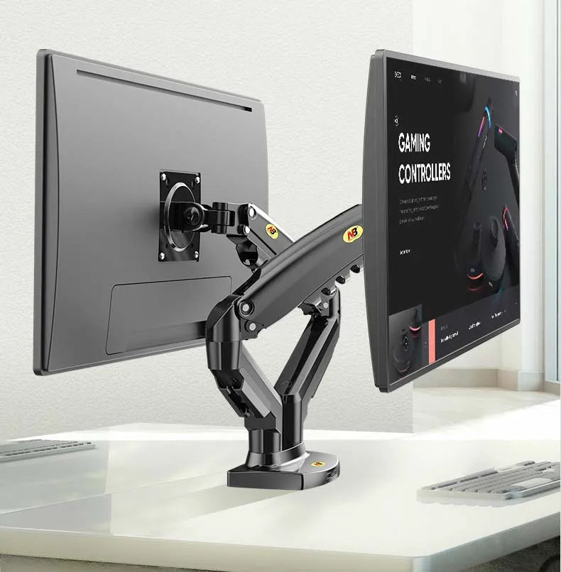 NEW F160 Gas Spring 10'-27' Dual Monitor Holder Arm Desktop 360 Rotate Computer Holder 2-9KG Monitor Bracket with 2 USB3.0
