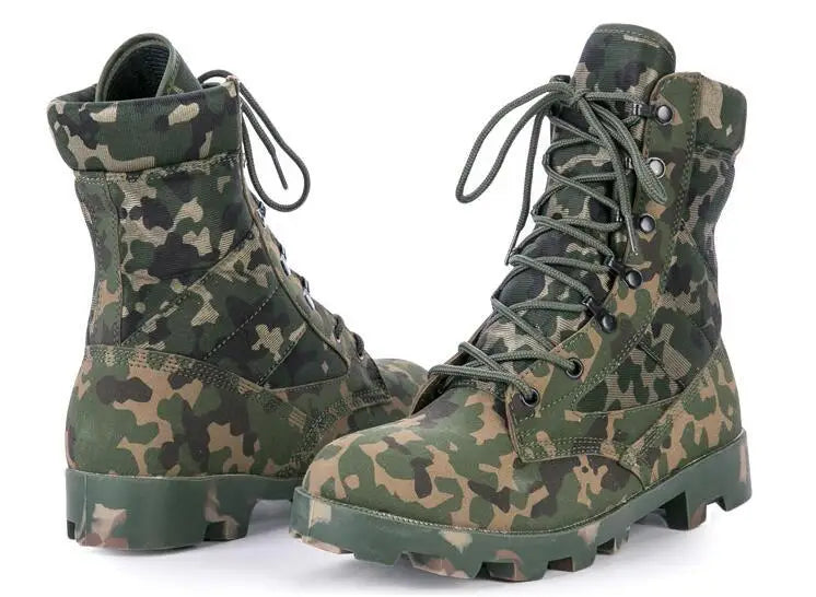 Male Outdoor Training Combat Hunting Boots Spring Autumn Men Jungle Hiking Sports Climbing Camping Breathable Camo Desert Shoes