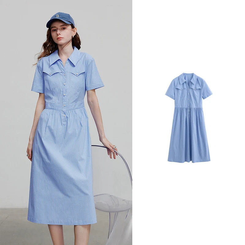 TOYOUTH Women Dress 2025 Summer New Elegant Dress 8529020