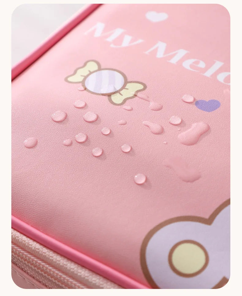 Detachable multifunctional Sanrio My Melody Hello Kitty makeup bag, waterproof, wear-resistant, large-capacity, portable storage