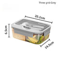Food-grade Lunch Boxes Home Children's Compartments Bento Box Can Be Heated Microwave Oven Student Rectangle Plastic Lunch Boxes