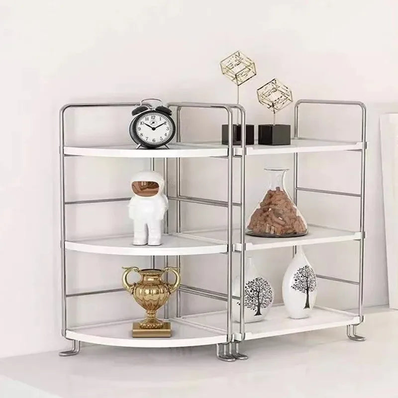 Desktop Organizer Rack Cosmetic And Skin Care Products Storage Shelf Iron Material Bedroom Living Room Kitchen Bathroom Use