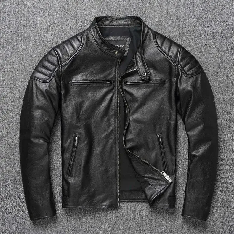 Men's Cycling Jacket Retro Casual Loose  Outdoor Cycling Hiking Camping Travel Home Workwear Men's Motorcycle Leather Jacket