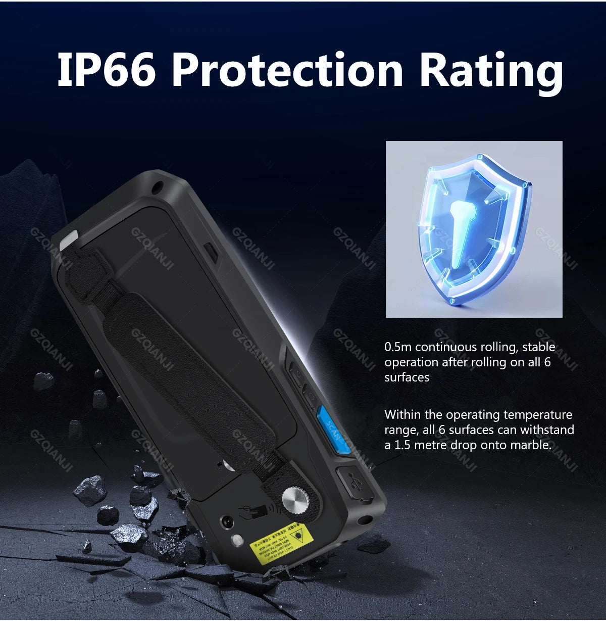 4G 64G Android 13 Terminal Handheld Mobile Rugged PDA with Bluetooth Wifi 1D 2D Barcode Scanner Reader GPS Warehouse Code Read