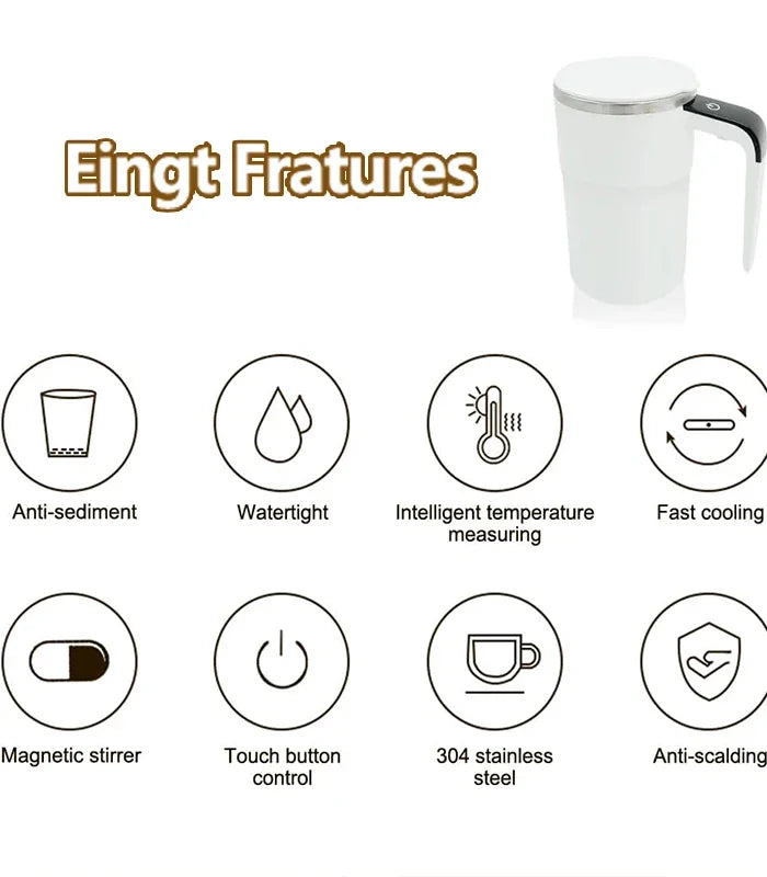 380ml electric mixing cup rechargeable 304 stainless steel mixer smart pour-over coffee machine portable blender