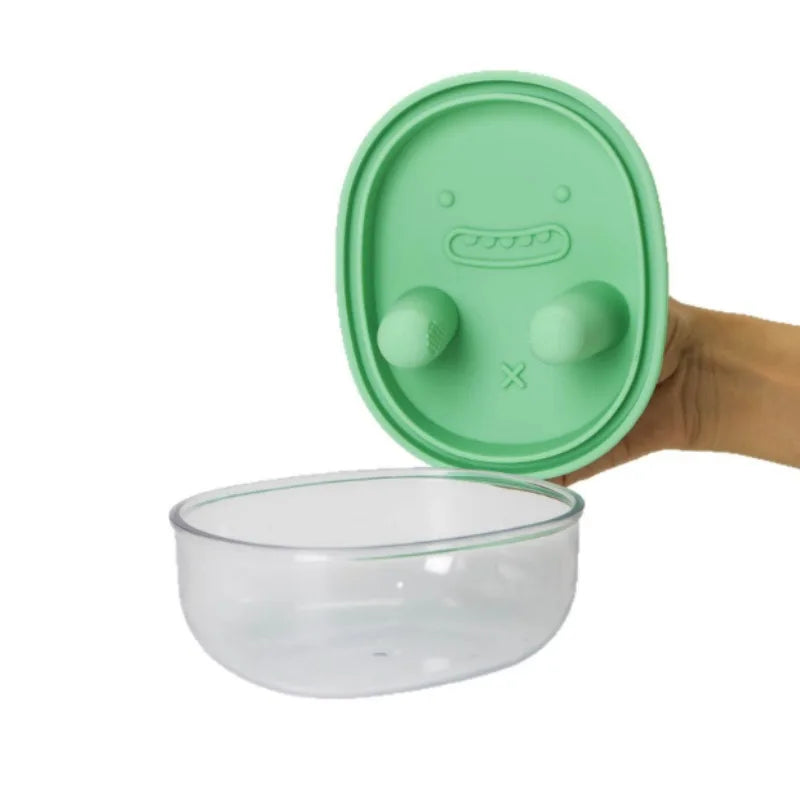 1PCS Creative Food Storage Container Lunch Box Anti-Dirty Bowl Keeps Hands Clean, Suitable for School, Office, and Picnics