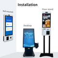 Function Self Service Ordering Totem Machine Wall With Barcode Scanner and Printer Desktop Payment Kiosk 21.5" 23.8" Multi