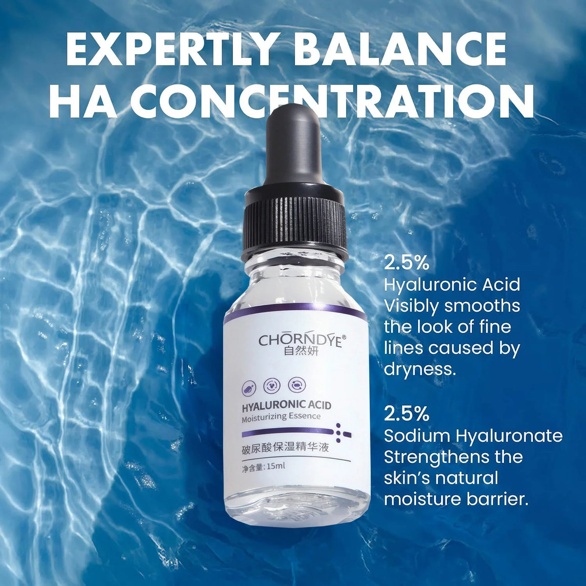 Hydrating Hyaluronic Acid Facial Serum Deep Moisturizing Facial Skin Essence & Plumping Formula for Radiant & Smoother Skin