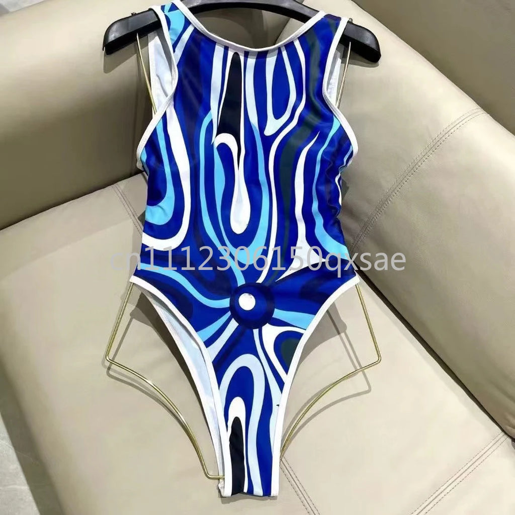 2026 Fashion Design Women's Brown Dresses with Letter Signature Logo Classic Brand Lady Skirts Beachwear Swimwear