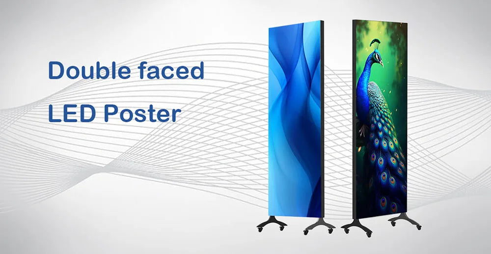 Shopping mall advertising indoor module mobile panel Led poster display double-sided digital signage totem video wall