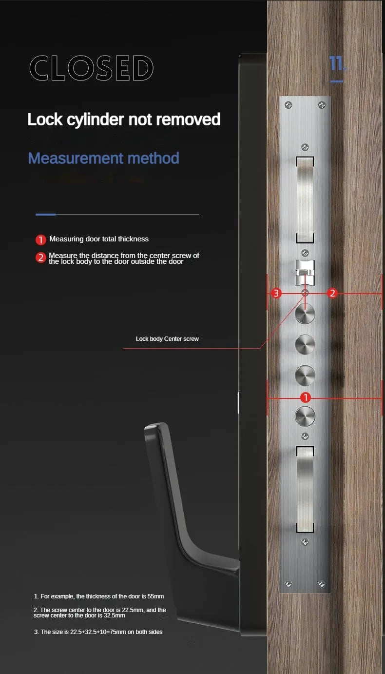 High Quality European Standard Cylinder Super C-level Anti-theft Door All Copper Lock Core, Household All Metal 8pcs Master Keys