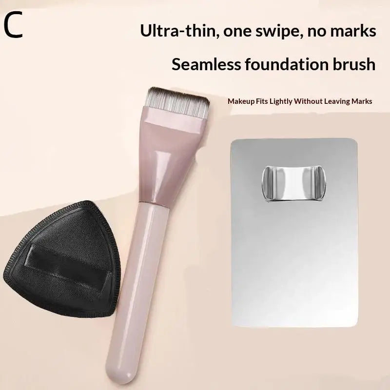 Foundation Brush +Makeup Palette + Black Powder Puff Set Foundation Cream Mixing Tool Nail Art Makeup Cosmetic Makeup Tool Kits