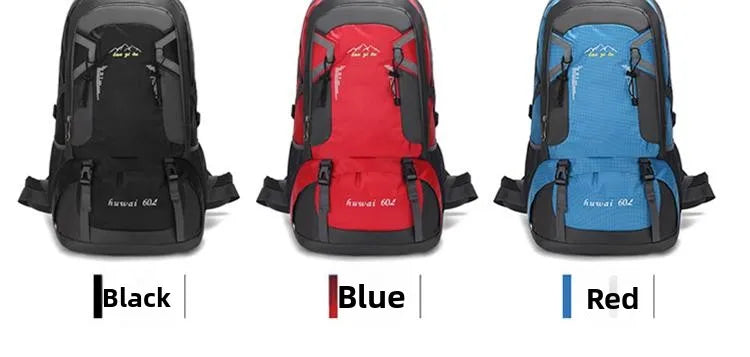 Outdoor Travel Backpack 60L Large Capacity Men's Women's Climbing Bag Luggage Multifunctional Bookbag Lightweight Waterproof