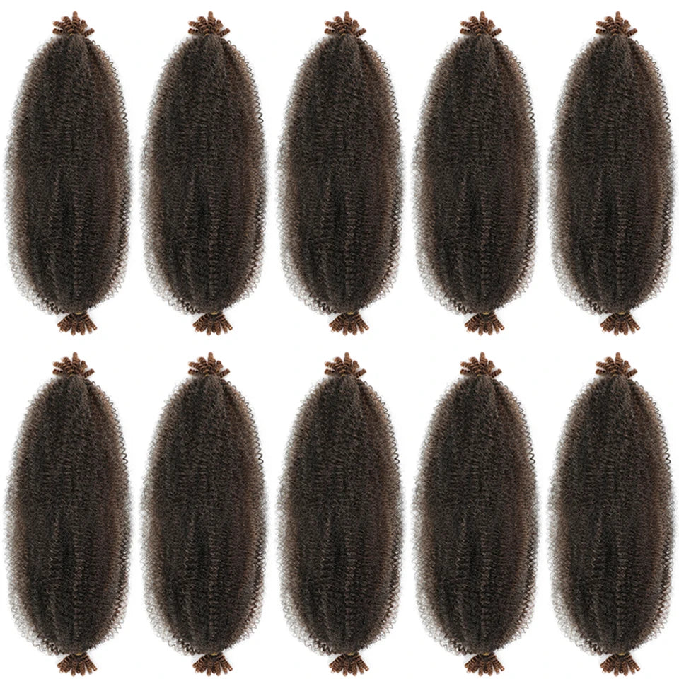 1-8 Packs Afro Twist Hair#4 30 350 12 16 inch Springy Marley Twist Braiding Hair Pre-Separated Kinkys Bulk Hair for Locs Crochet