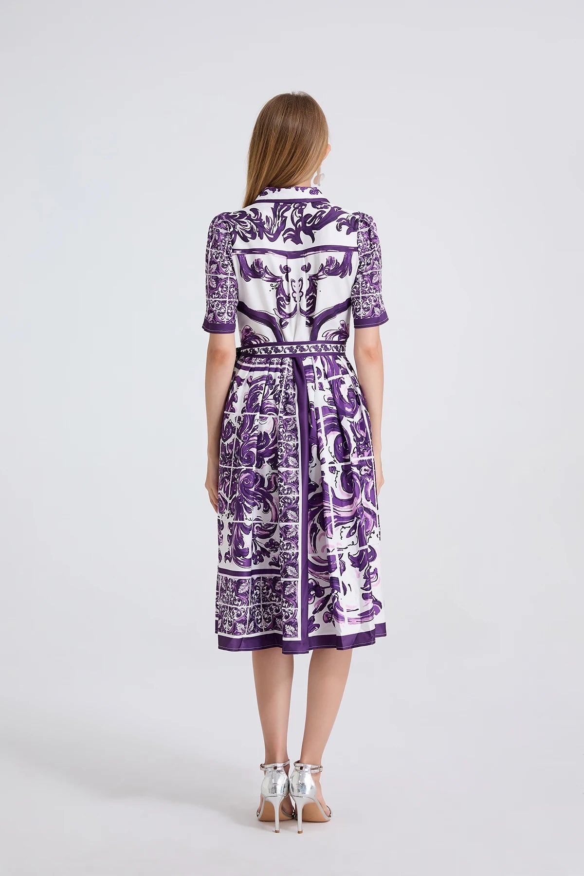 Summer Holiday Yellow Paisley Print Shirt Dresses Women's Turn Down Neck Short Sleeve Belt High Waist Beach Party Vestidos