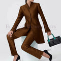 Evening Women's Suits Solid Color One-Button Slim 2 Piece Jacket Pants Full Sets High Quality Party Female Clothing 2026