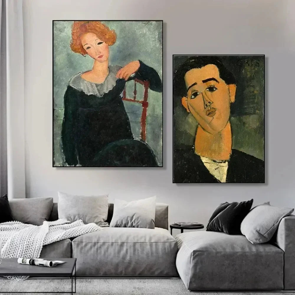 Minimalist Wall Art Modern Amedeo Modigliani Best Print Canvas Painting Posters For Living Room Modern Home Decor