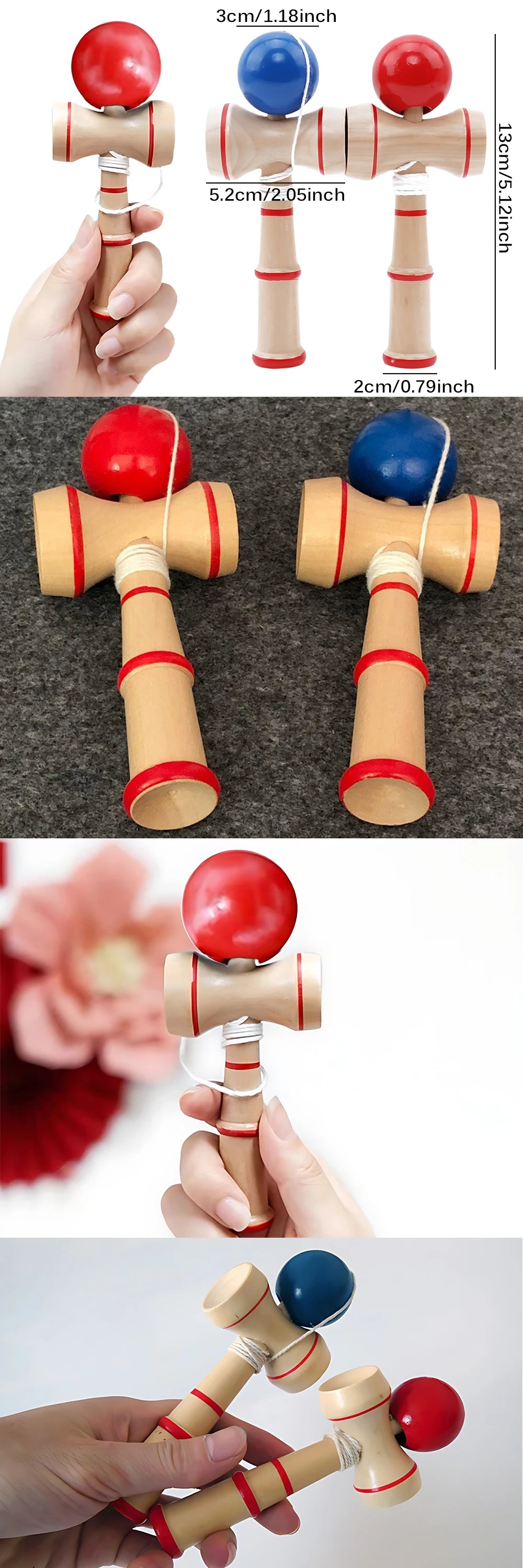 1PC Jade Sword Kendama Balls Traditional Balance Skill Training Game Wooden Catch Cup Hand Eye Coordination Party Game Props ZYF
