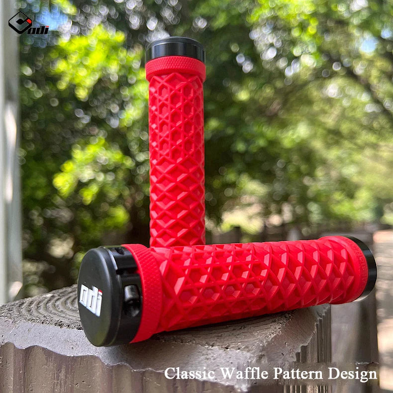 ODI Van Bicycle Handlebar Grips sillicone Lock-On Anti-slip Shock Absorption MTB Double Lock Ring for BMX Folding Bike Parts