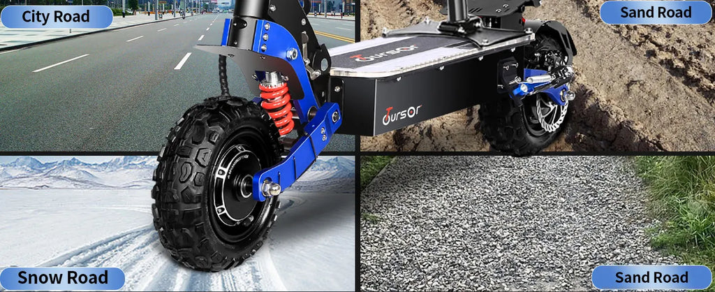 E8P 6000W Dual Motor 60V 40AH Electric Scooter 11 inch Off-Road Tyres with Seat Max Speed 85-90km/hLCD Display Foldable Escooter