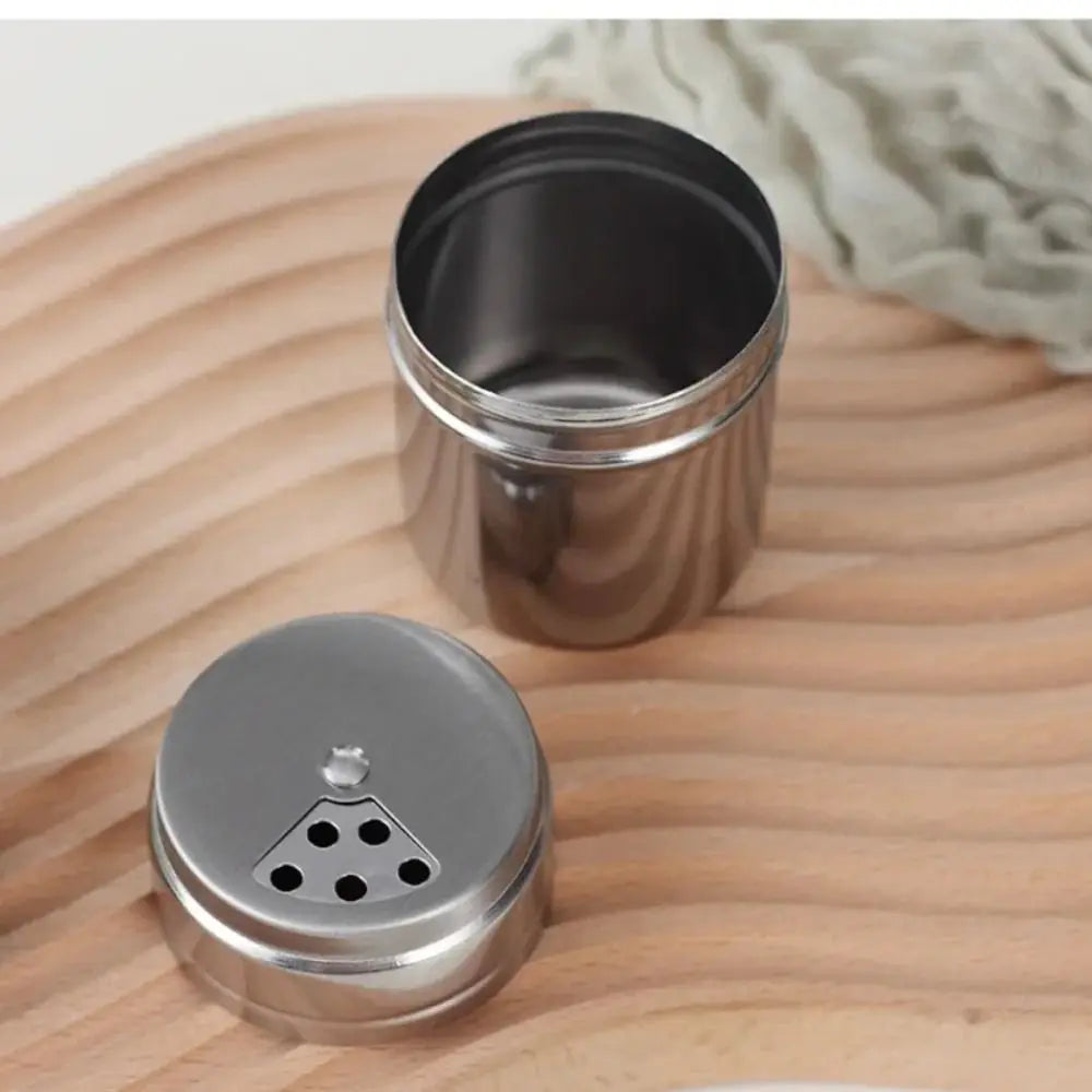 Multi-purpose Stainless Steel Seasoning Jar Salt Sugar Bottle Rotating Cover Kitchen Gadgets Spice Pepper Shaker Spice Jar