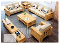 *# Modern Chinese Solid Wood Sofa Set Classic Living Room Small Household Furniture 1 2 3 Combination Sectional Fabric Sofa