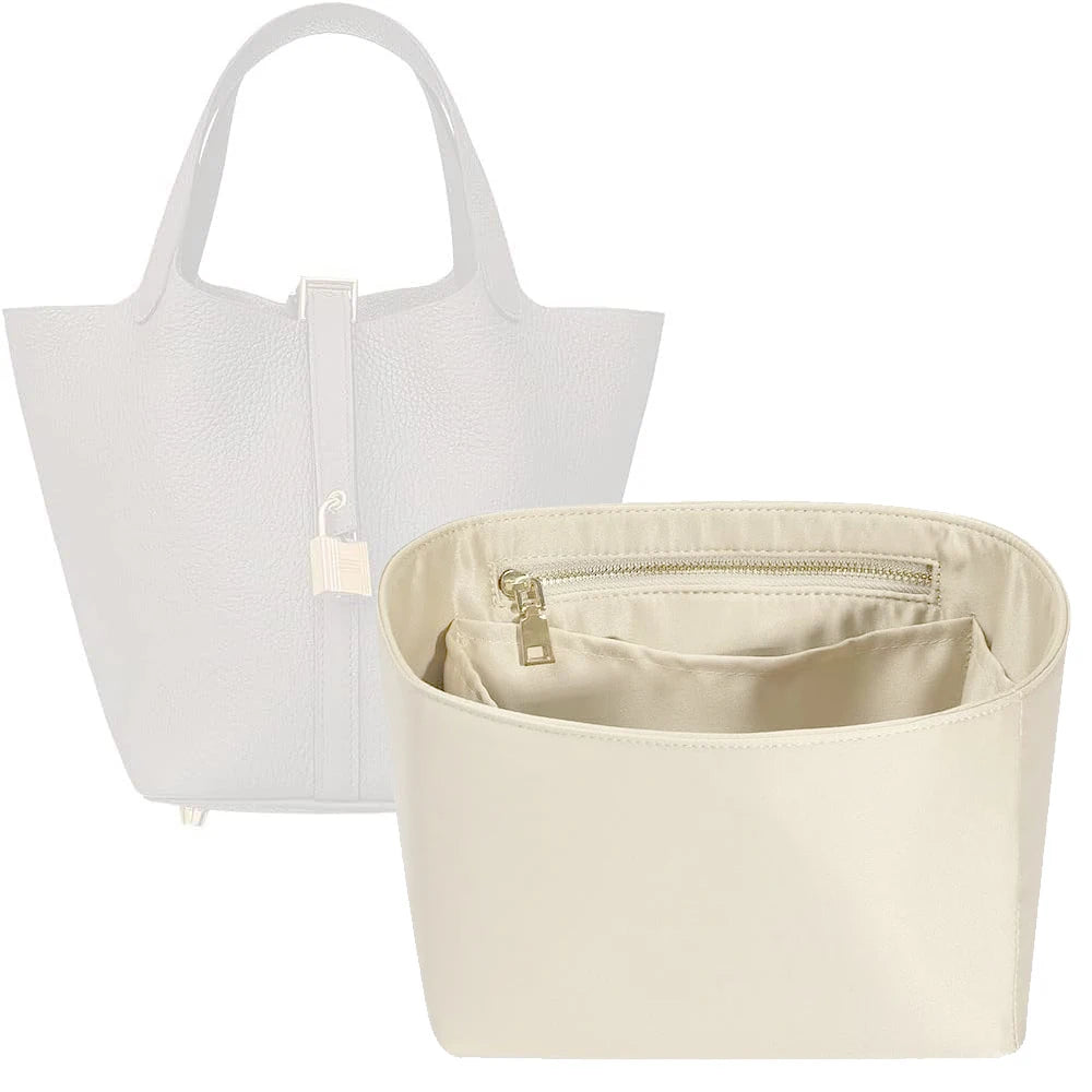 Picotin 18 Organizer Insert, Luxury Purse Organizer Insert, Silky Smooth, Fits Picotin 18/22 Bags