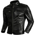 2025 New Top Layer Cowhide  Leather  Jacket Men Black Stand Collar Short Genuine Leather Coat High Quality  Motorcycle Jackets