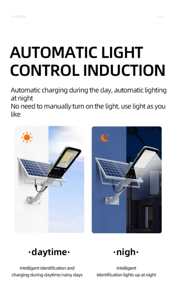 High Quality Outdoor Solar Street Light with Long-Term Operation, Automatic Sensing, Waterproof, High-Power Solar Street Light