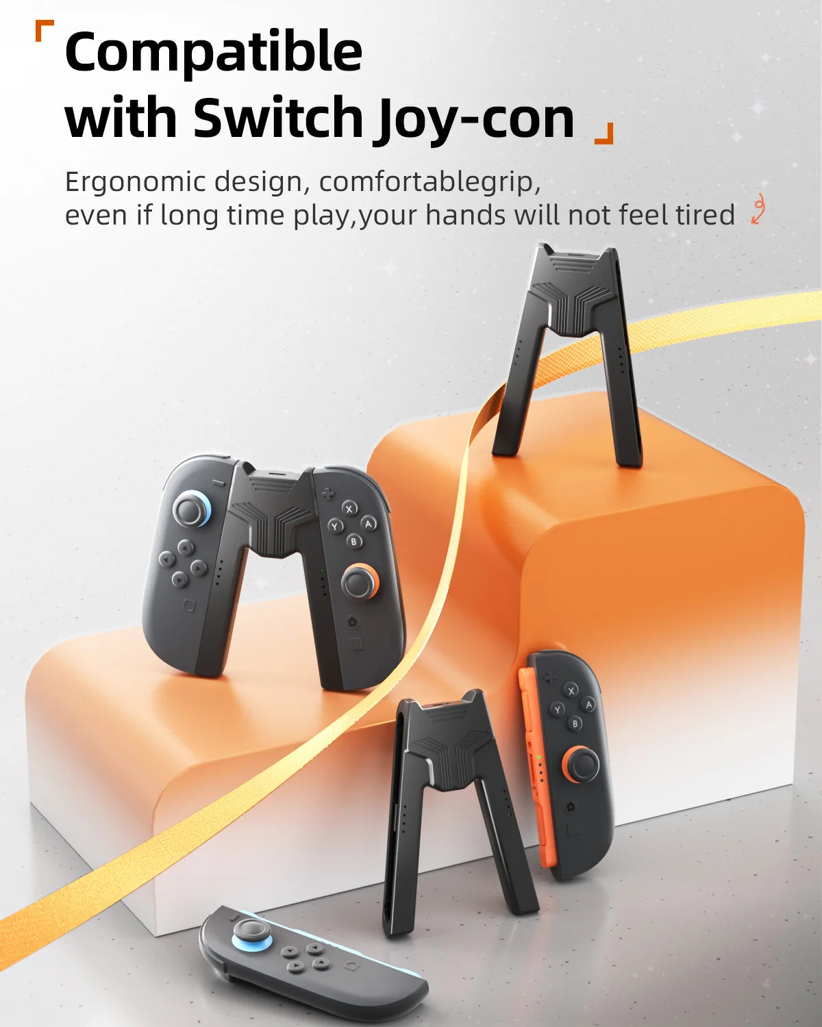 Aolion For Switch 2 Portable Charging Grip Bracket For NS2 Joy-con Controller Handle Charging Dock For Switch 2 Game Accessories