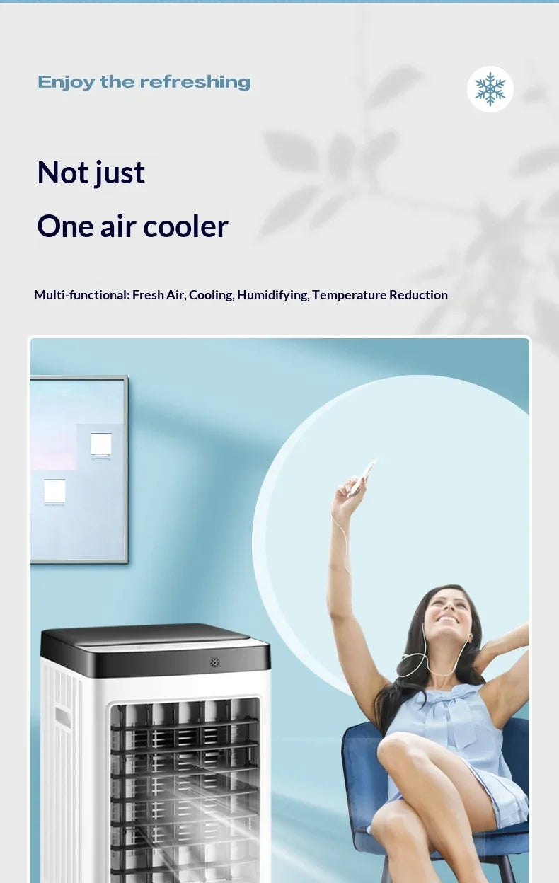 SIHAO Portable Air Conditioner Fan Humidifier Evaporative Cooler with Remote Control 10L Water Tank Strong Wind Silent Cooling