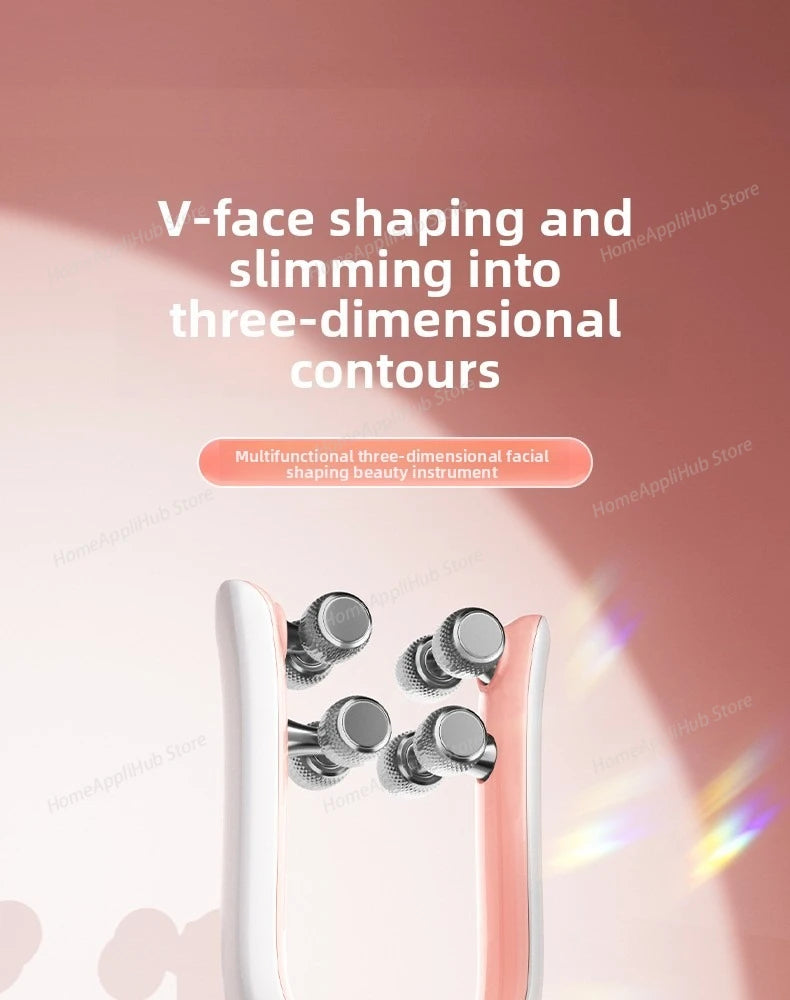 roller facial massager EMS micro current three-level intensity adjustment care rechargeable skin management device facial massa